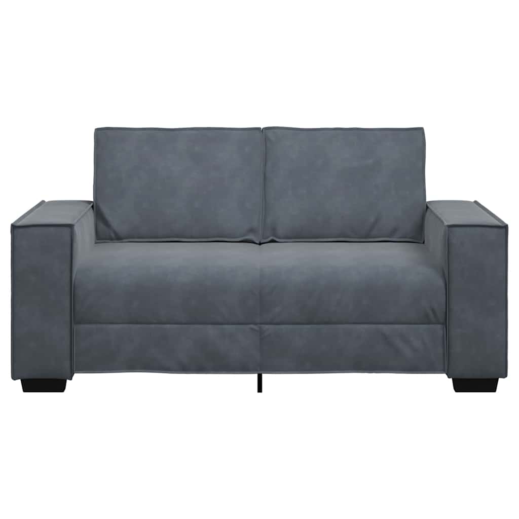 Διθέσιος Καναπές Σκούρο Γκρι 160x78x84 εκ. Βελούδο