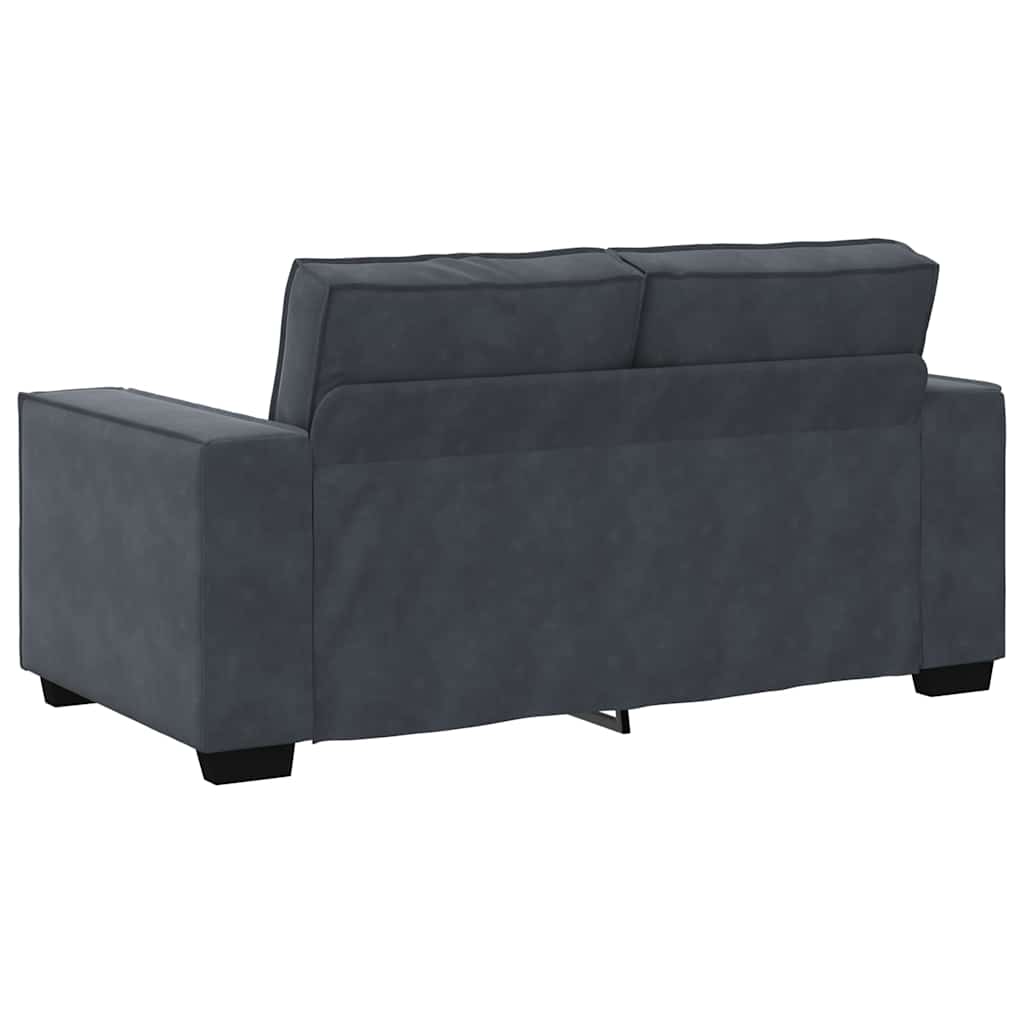 Διθέσιος Καναπές Σκούρο Γκρι 160x78x84 εκ. Βελούδο
