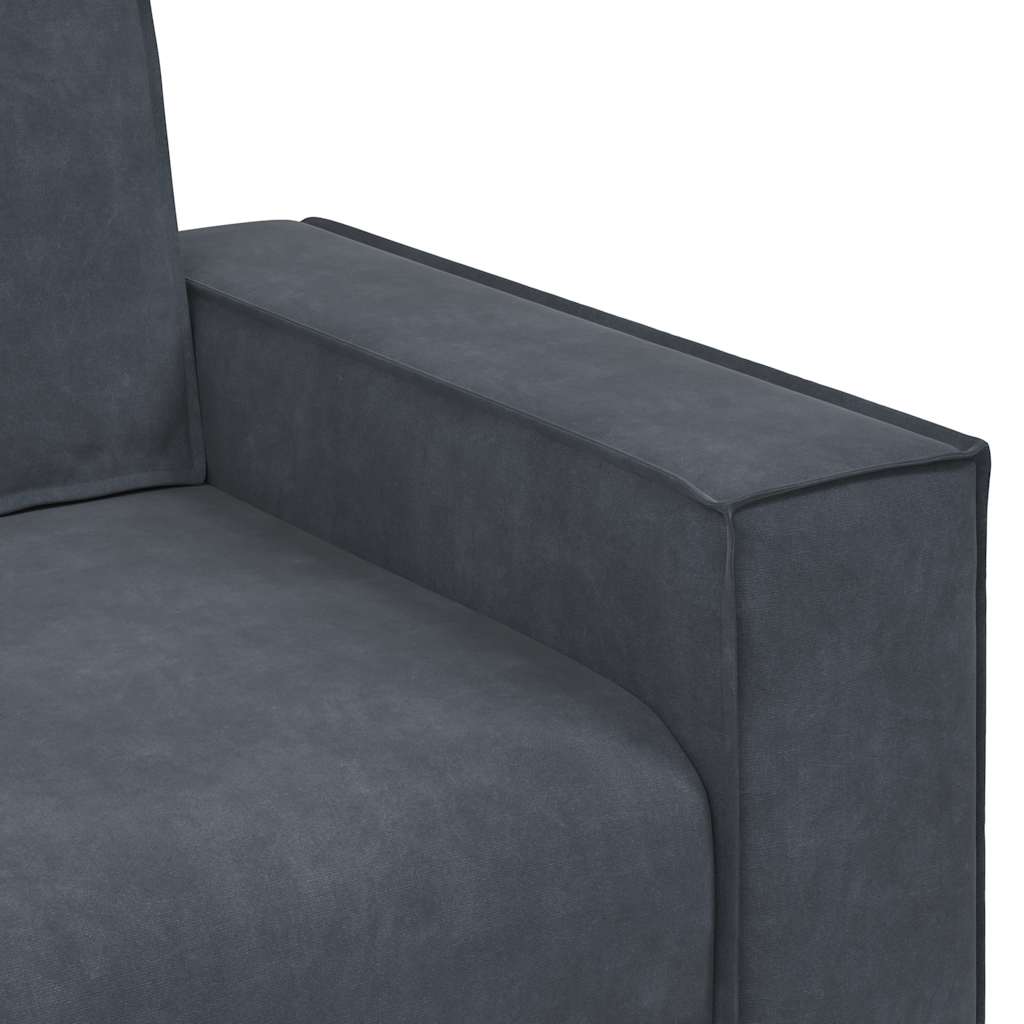 Διθέσιος Καναπές Σκούρο Γκρι 160x78x84 εκ. Βελούδο
