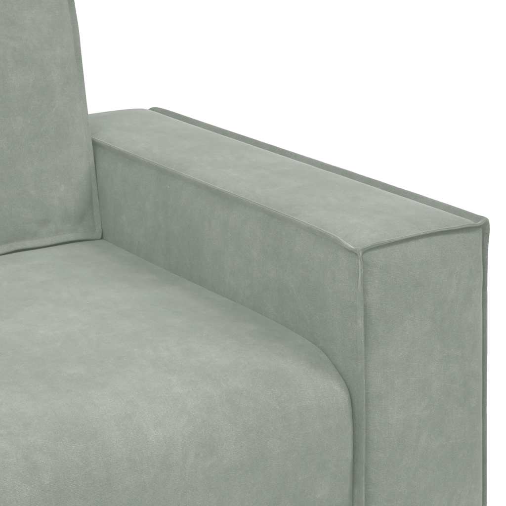 Διθέσιος Καναπές Ανοιχτό Γκρι 180x78x84 εκ. Βελούδο