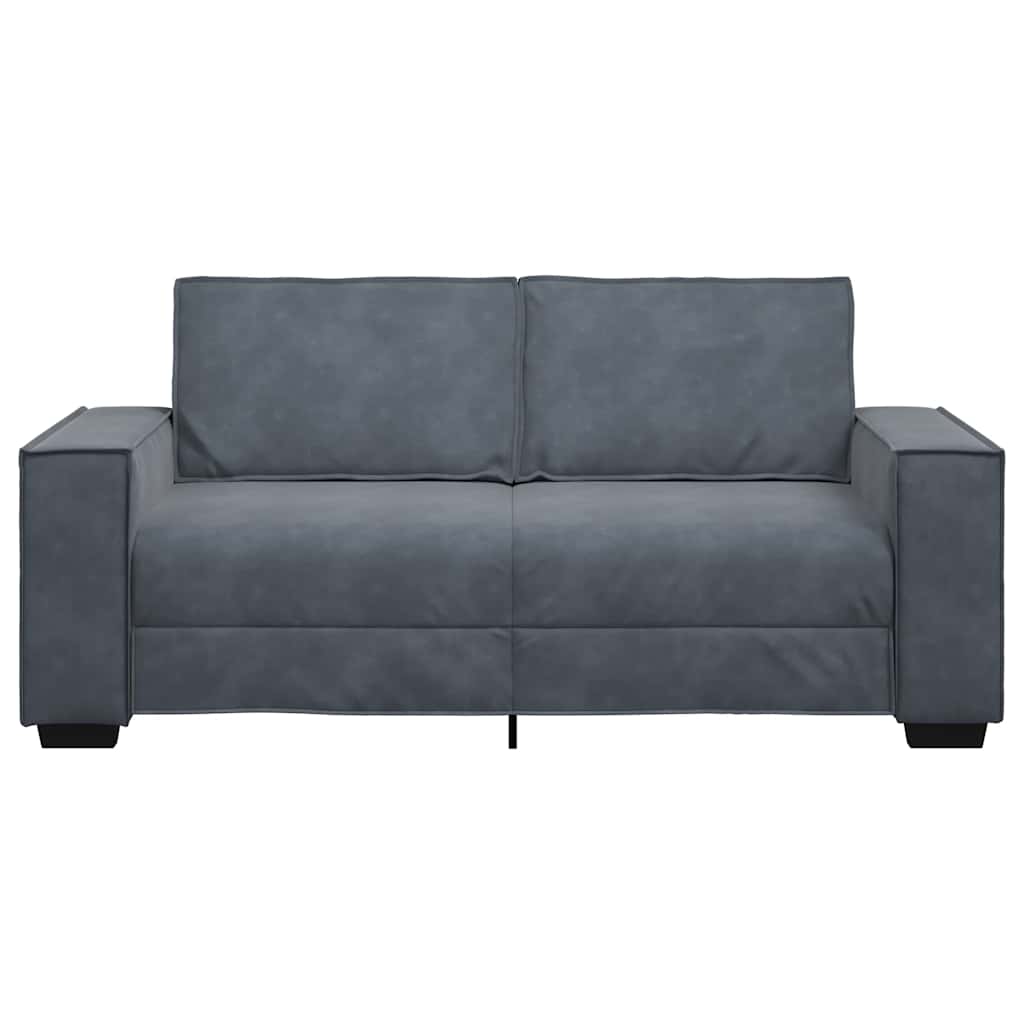 Διθέσιος Καναπές Σκούρο Γκρι 180x78x84 εκ. Βελούδο