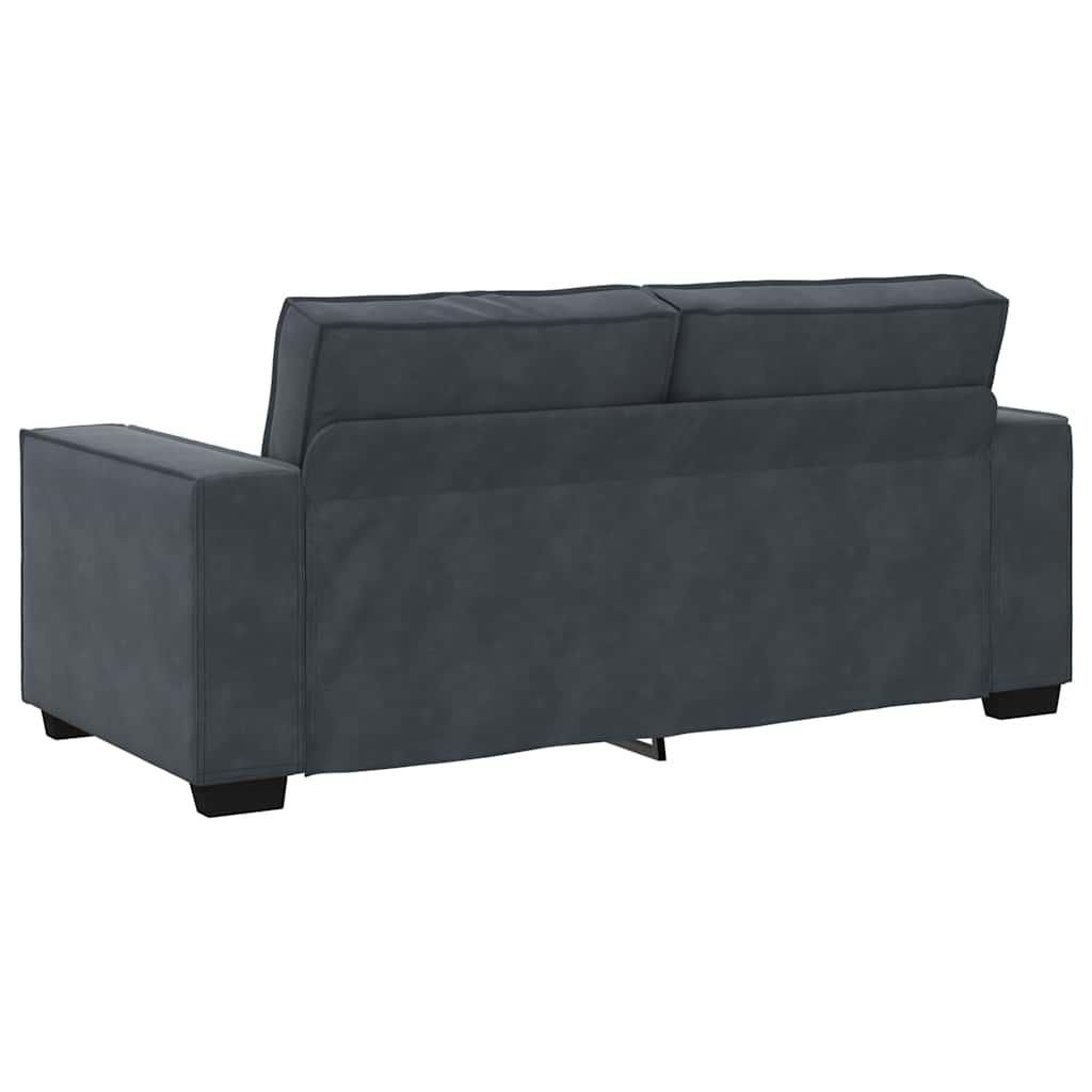 Διθέσιος Καναπές Σκούρο Γκρι 180x78x84 εκ. Βελούδο