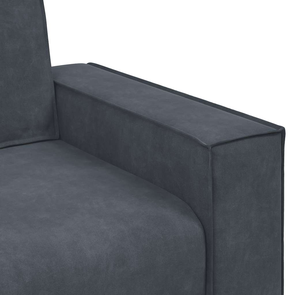 Διθέσιος Καναπές Σκούρο Γκρι 180x78x84 εκ. Βελούδο