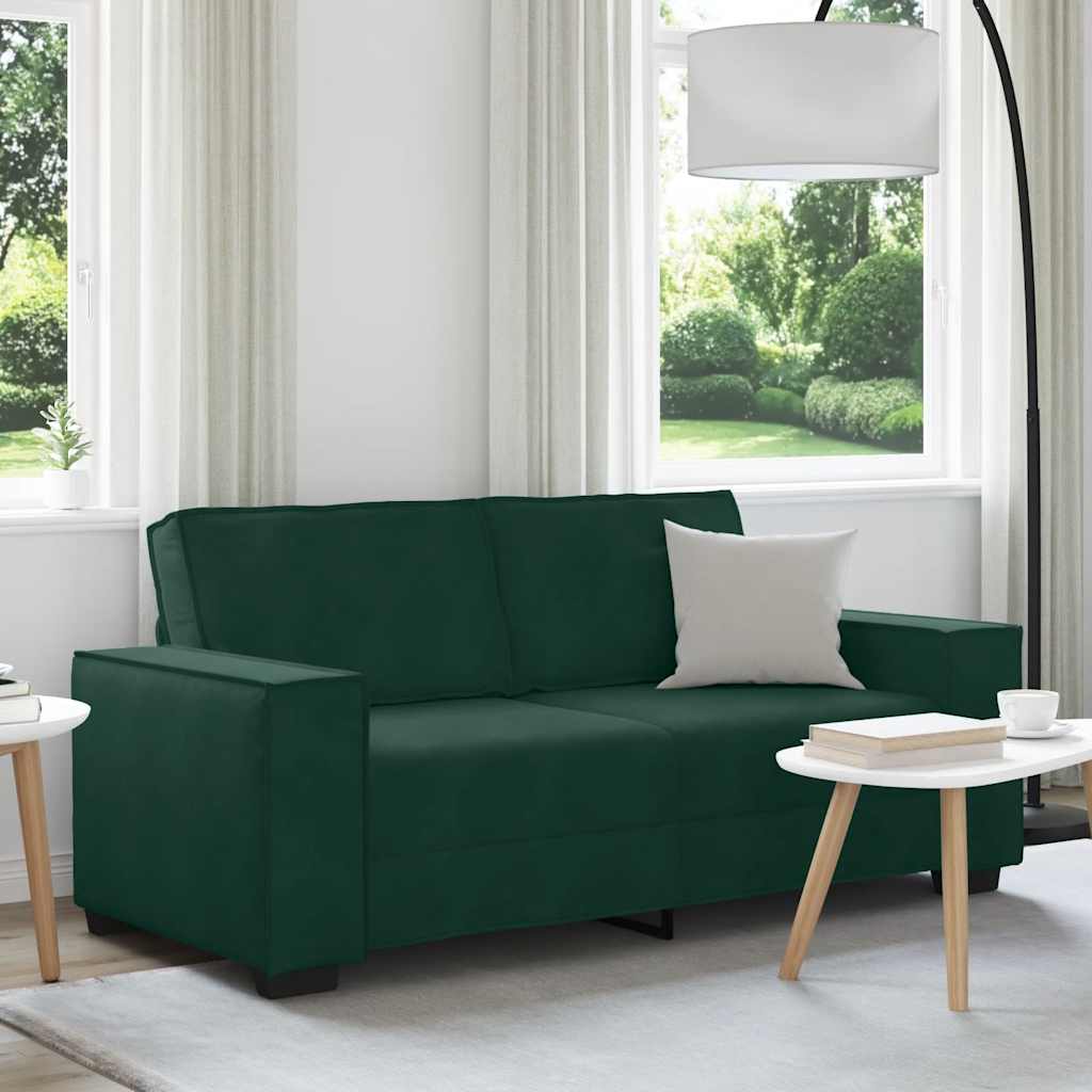 Διθέσιος Καναπές Σκούρο Πράσινο 180x78x84 εκ. Βελούδο