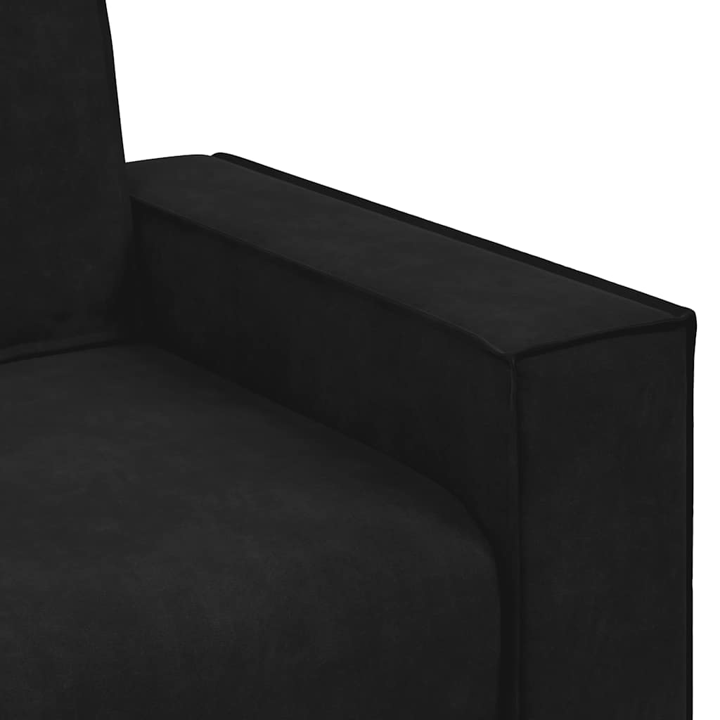 Διθέσιος Καναπές Μαύρος Βελούδινος 180x78x84 εκ.