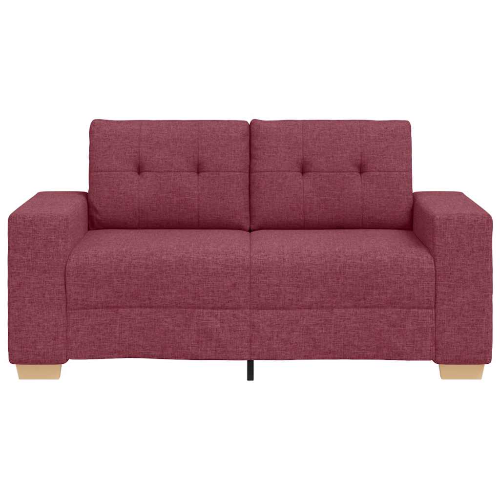 Καναπές Διθέσιος Κόκκινος 160 x 77 x 82 εκ. Ύφασμα