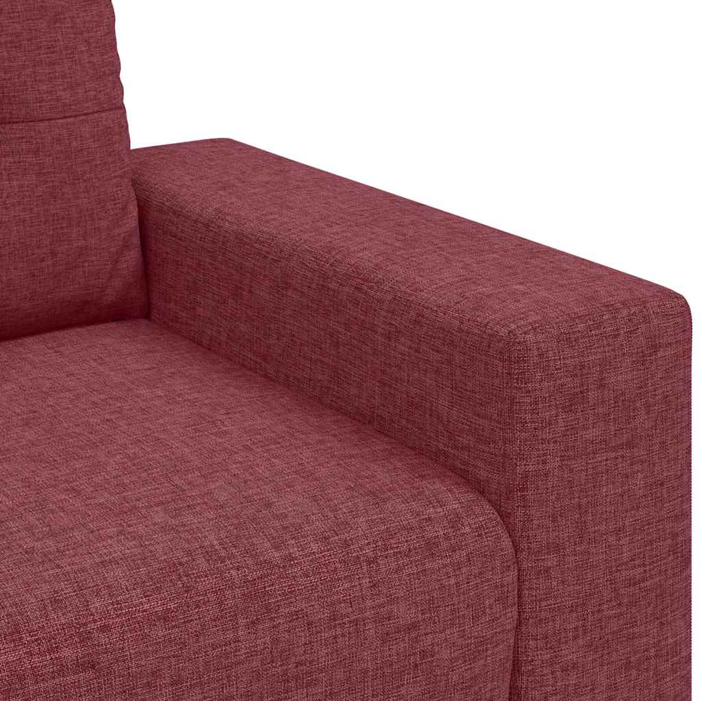 Καναπές Διθέσιος Κόκκινος 160 x 77 x 82 εκ. Ύφασμα