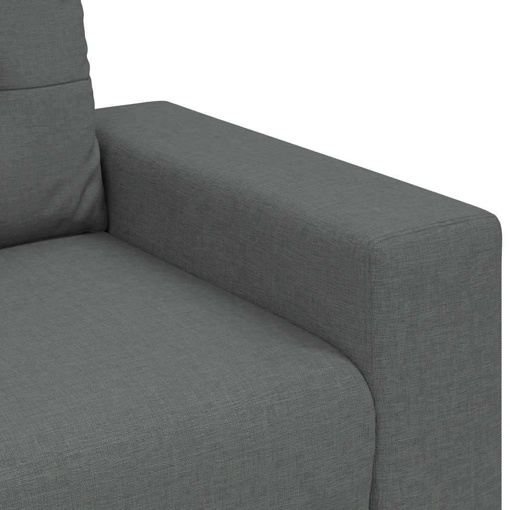 Τριθέσιος Καναπές Σκούρο Γκρι 220x78x80 εκ. Ύφασμα
