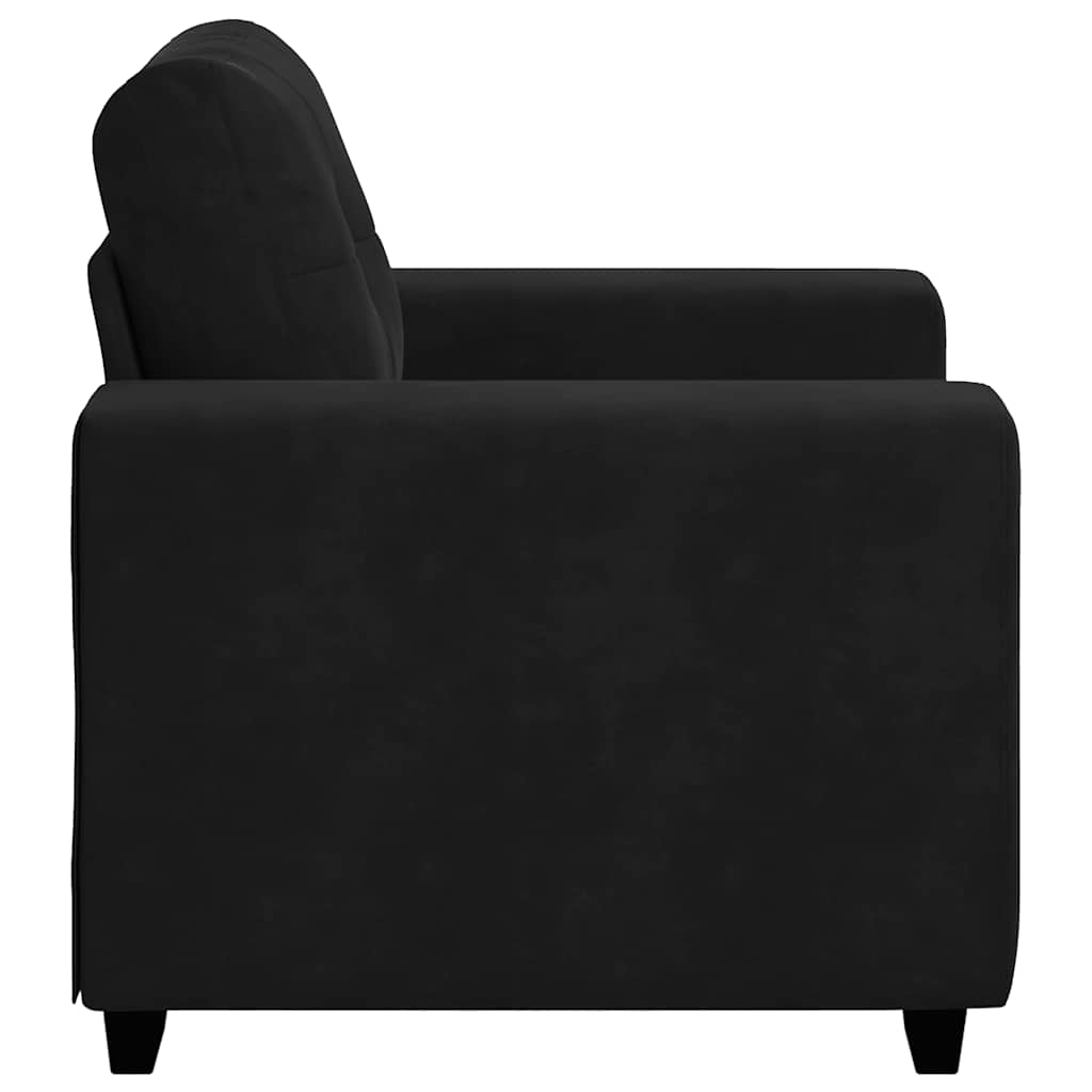 Πολυθρόνα Μαύρη Βελούδινη 100x78x80 εκ.