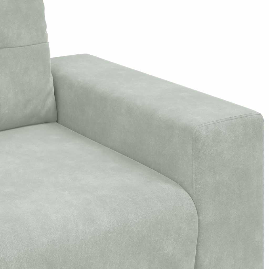 Καναπές Διθέσιος Ανοιχτό Γκρι 180 x 77 x 82 εκ. Βελούδο