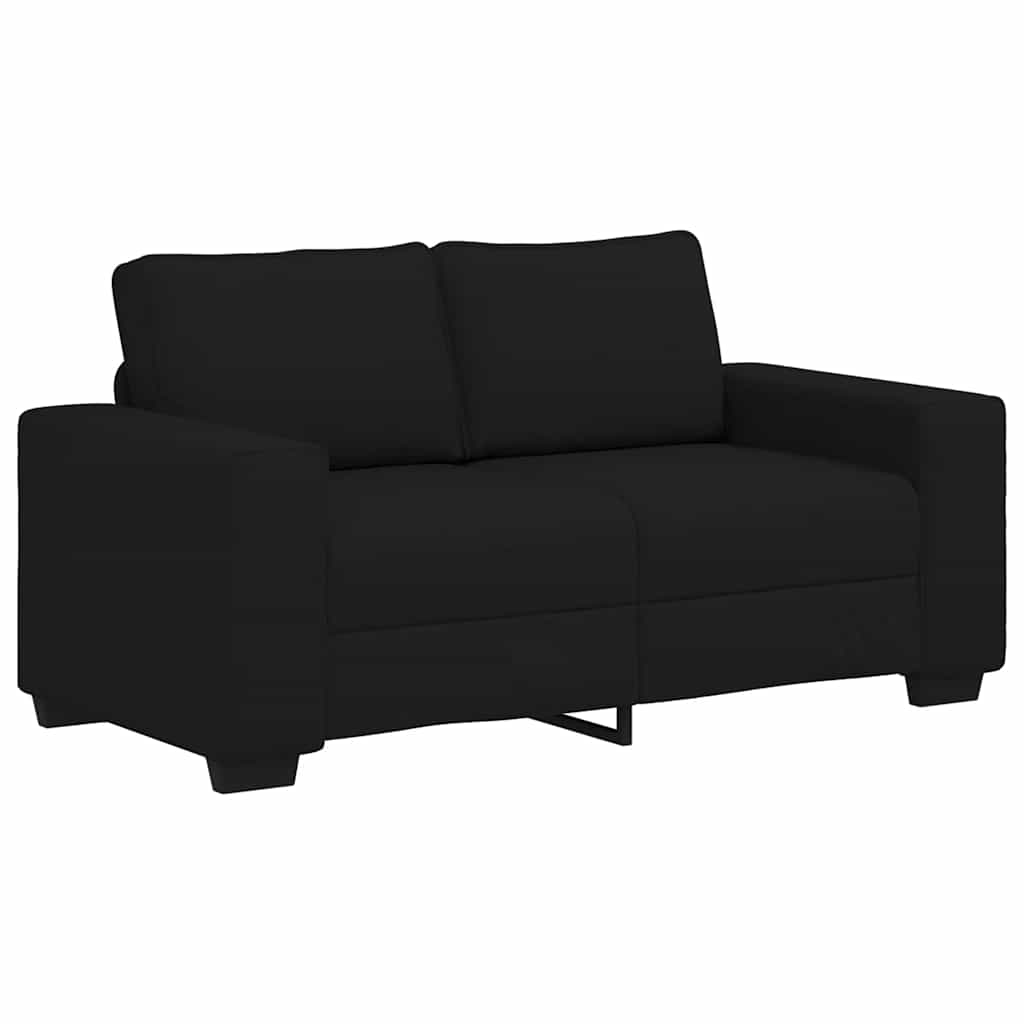 Διθέσιος Καναπές Μαύρος 160x77x82 εκ. Ύφασμα