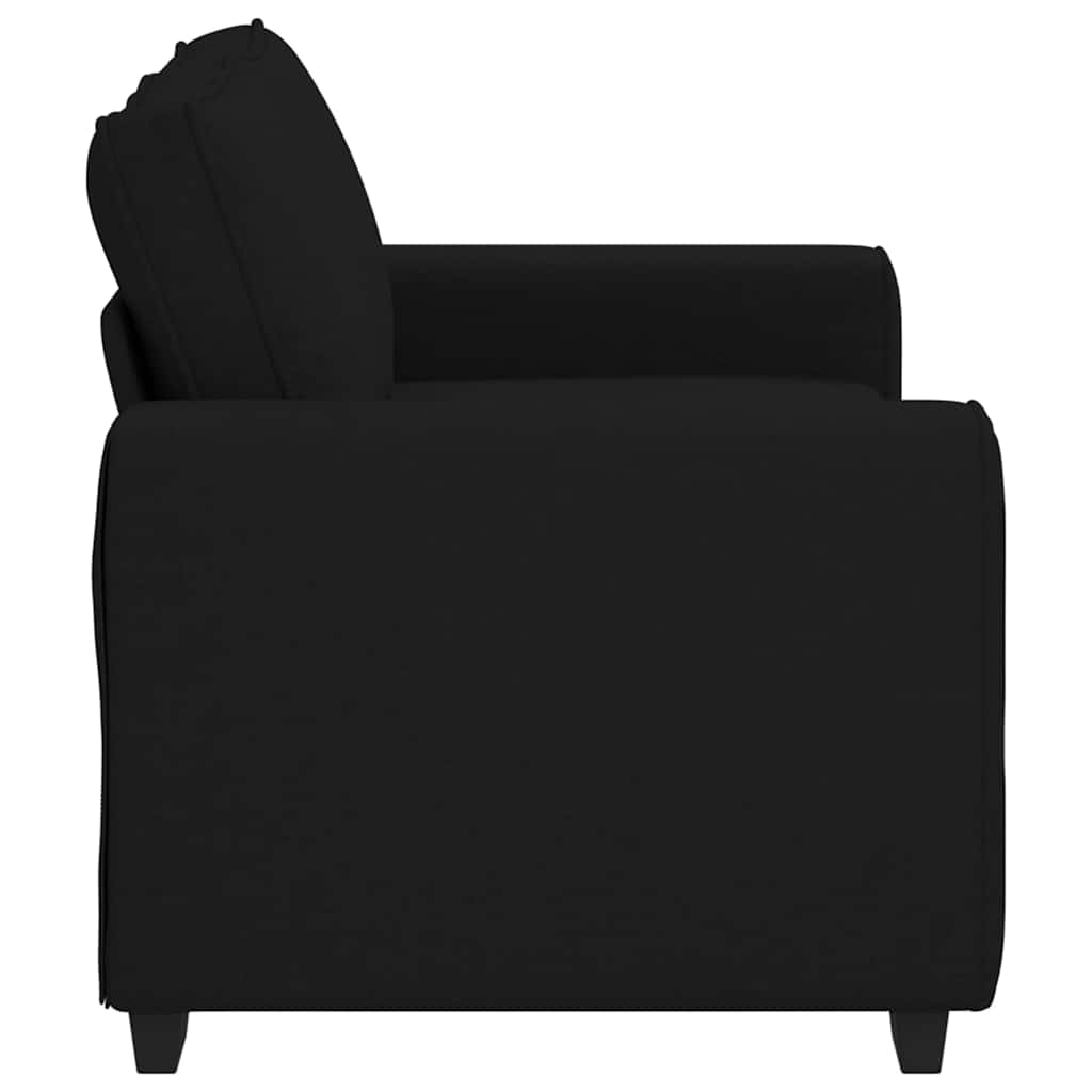 Διθέσιος Καναπές Μαύρος 160x77x82 εκ. Ύφασμα