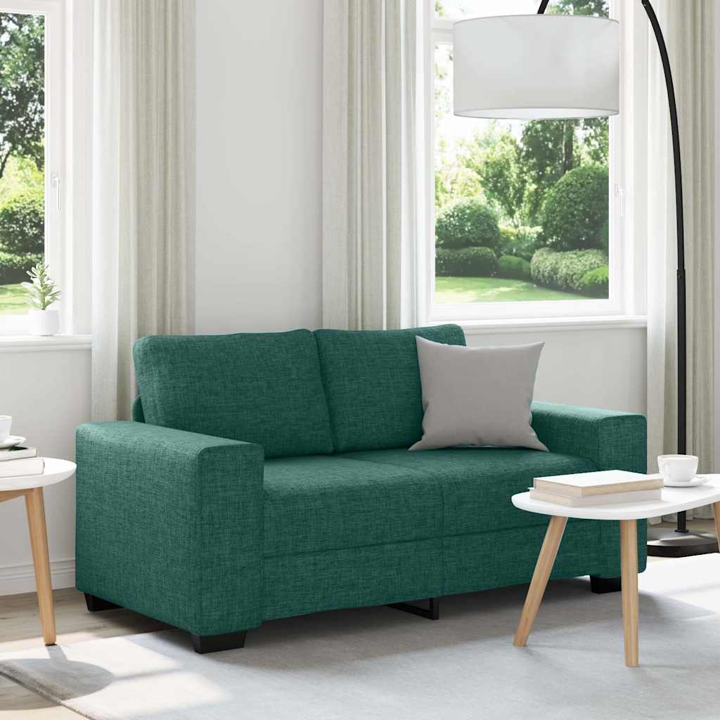 Διθέσιος Καναπές Σκούρο Πράσινο 160x77x82 εκ. Ύφασμα