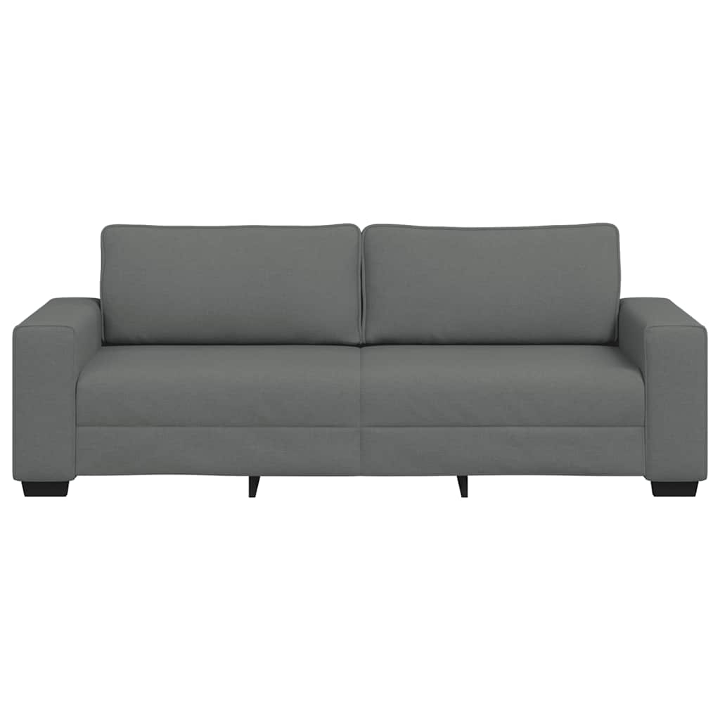 Τριθέσιος Καναπές Σκούρο Γκρι 220x77x82 εκ. Ύφασμα