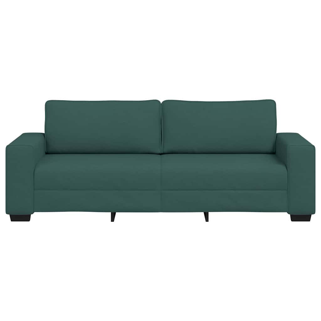 Τριθέσιος Καναπές Σκούρο Πράσινο 220x77x82 εκ. Ύφασμα