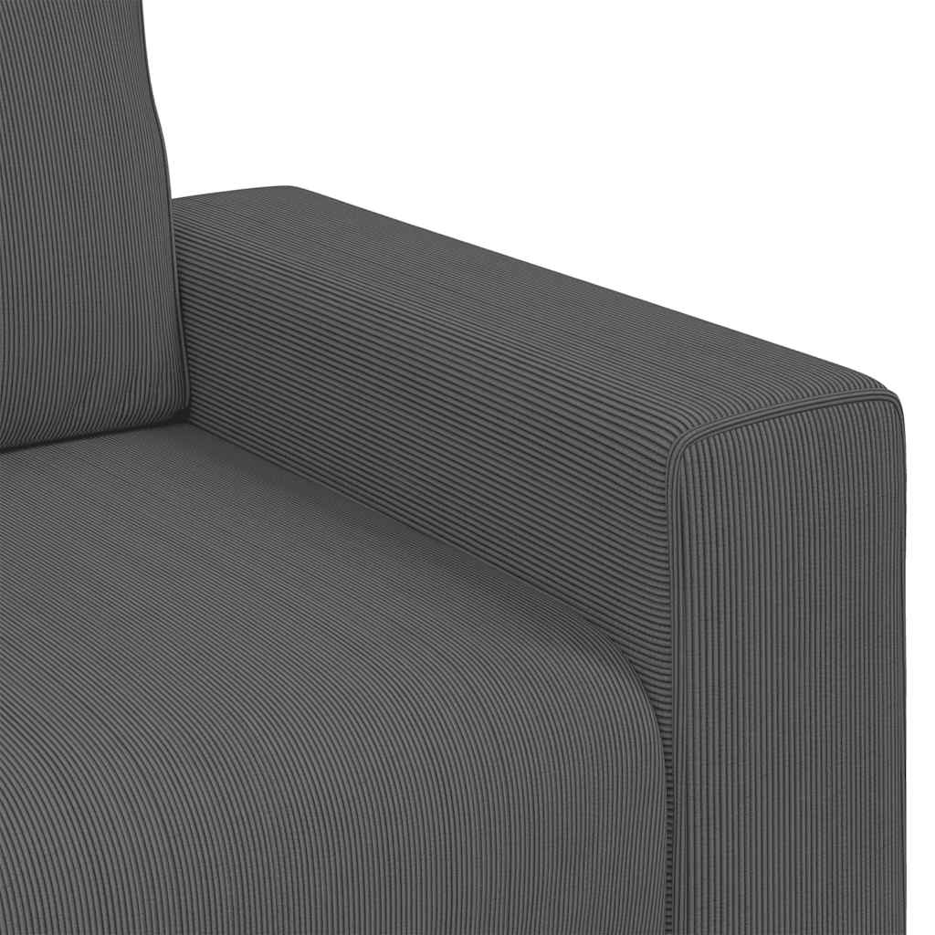Διθέσιος Καναπές-Σέτ Σκούρο Γκρι 160 x 77 x 82 εκ. από Ύφασμα Κοτλέ