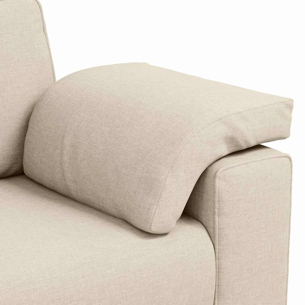 Καναπές 2 ατόμων Μπεζ 160 cm Ύφασμα μείγματος λινών