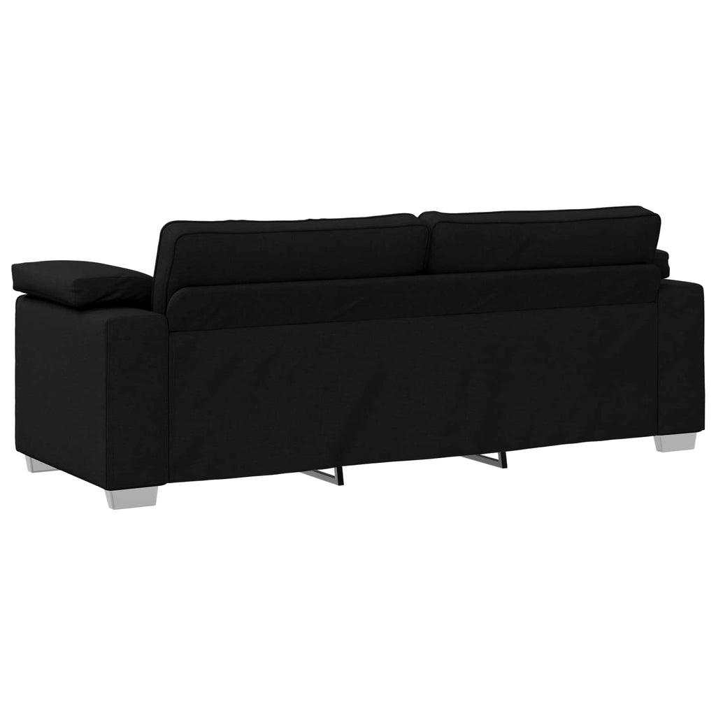 3-Θέσιος καναπές Μαύρο 220 cm ύφασμα