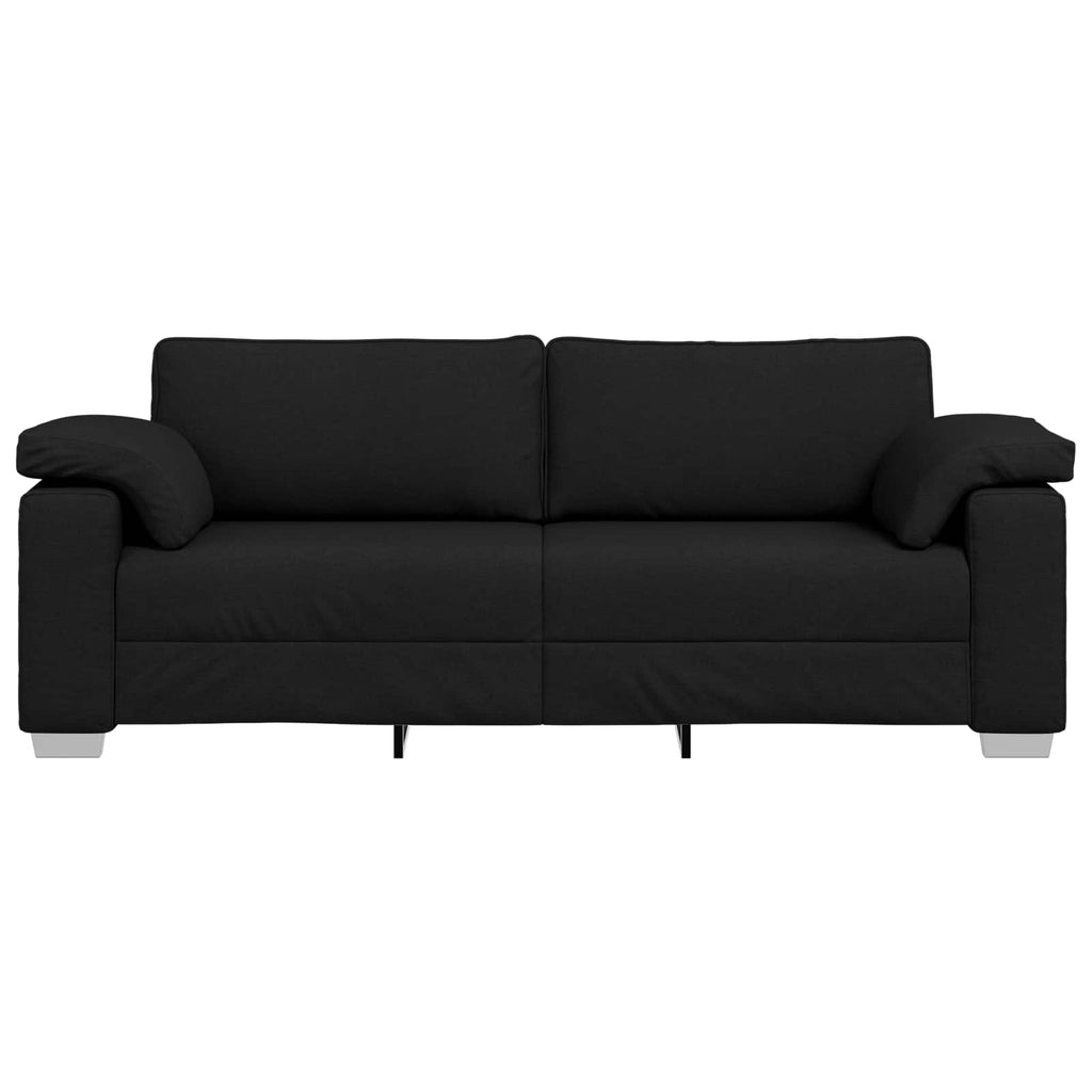 3-Θέσιος καναπές Μαύρο 220 cm ύφασμα