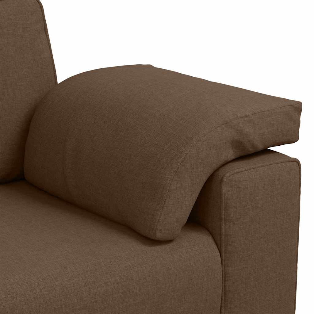 3-Θέσιος καναπές Καφέ 220 cm ύφασμα