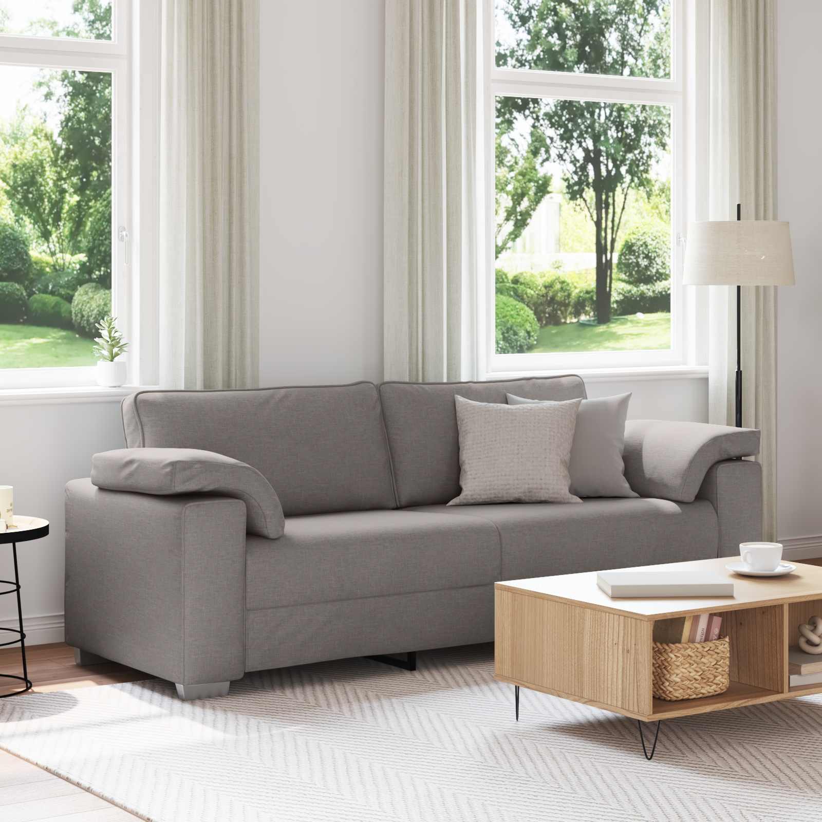 3-Θέσιος καναπές Taupe 220 cm ύφασμα