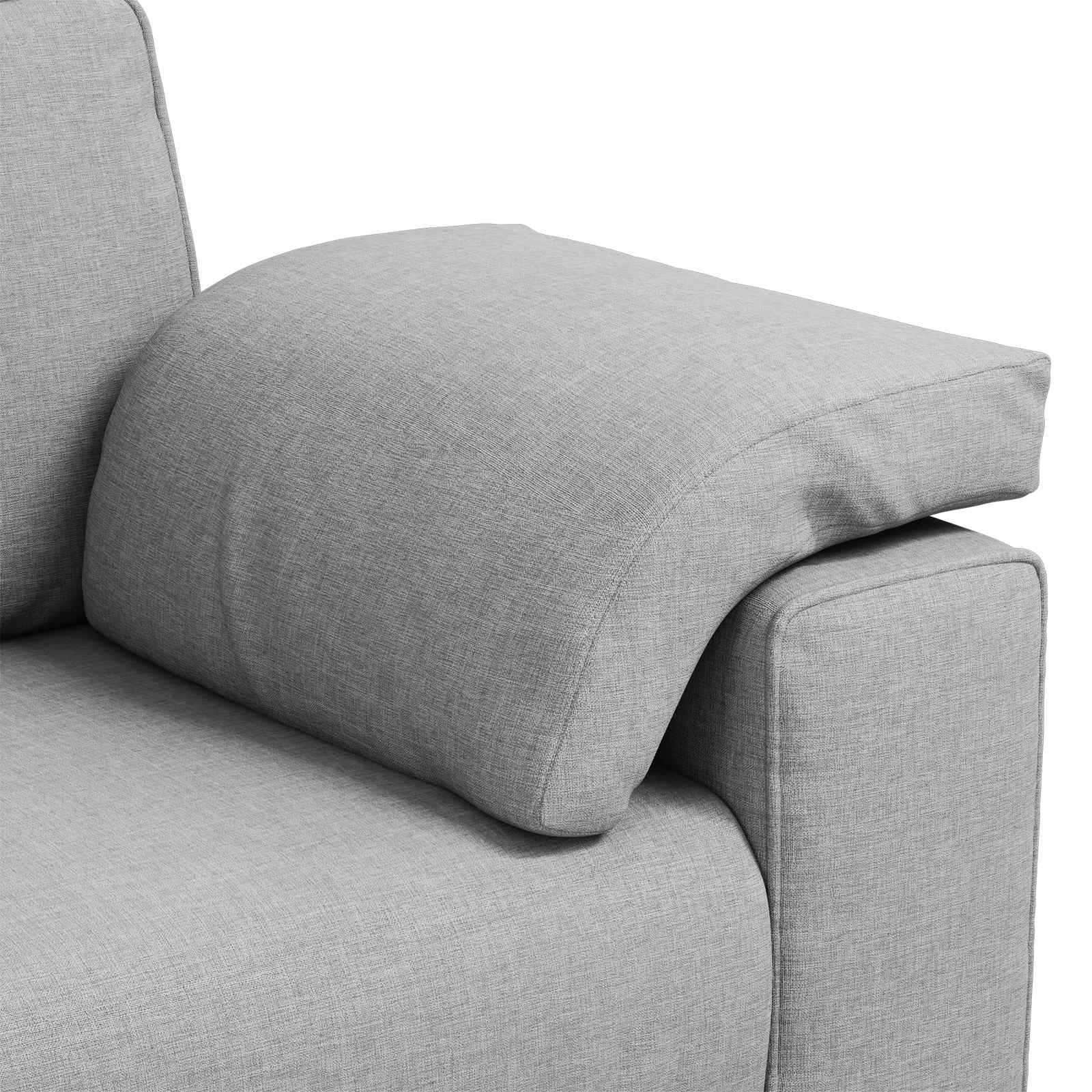 3-Θέσιος καναπές Σκίουρος Γκρί 220 cm ύφασμα