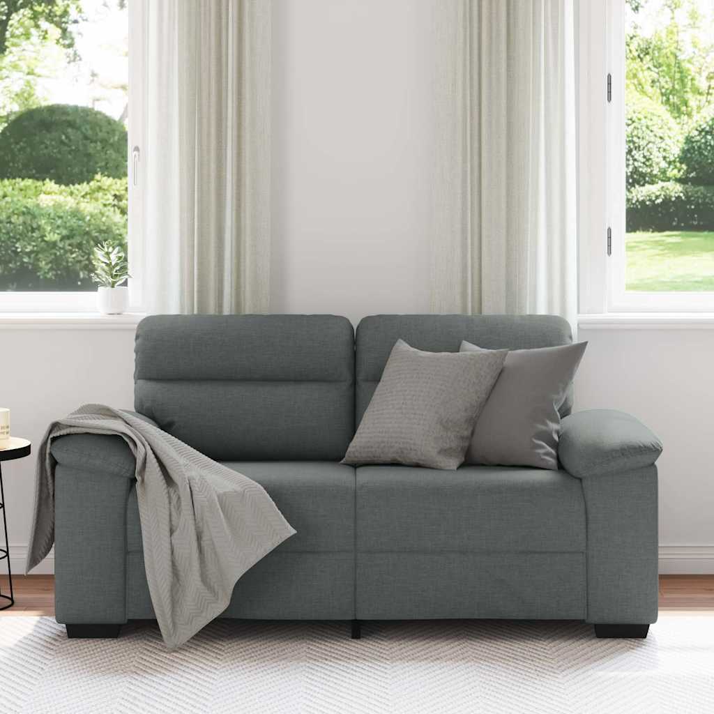 Διθέσιος Καναπές Σκούρο Γκρι 160x81x84 εκ. Ύφασμα