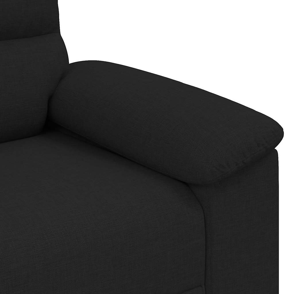 Διθέσιος Καναπές Μαύρος 160x81x84 εκ. Ύφασμα