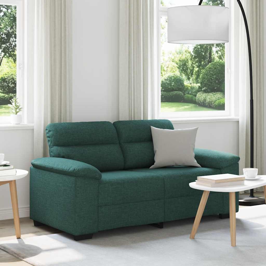 Διθέσιος Καναπές Σκούρο Πράσινο 160x81x84 εκ. Ύφασμα