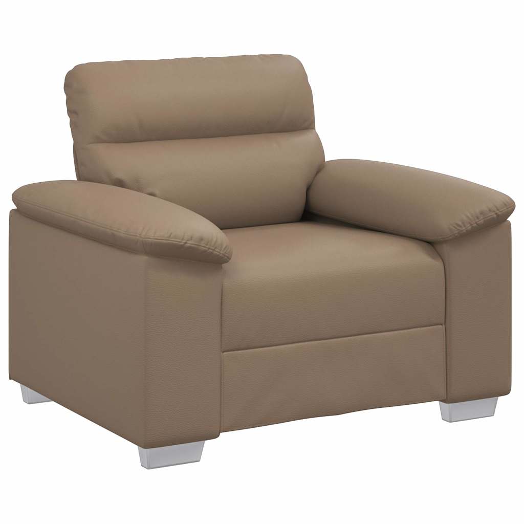 Πολυθρόνα-Καναπέ Cappuccino 100x81x84 εκ. από Συνθετικό Δέρμα