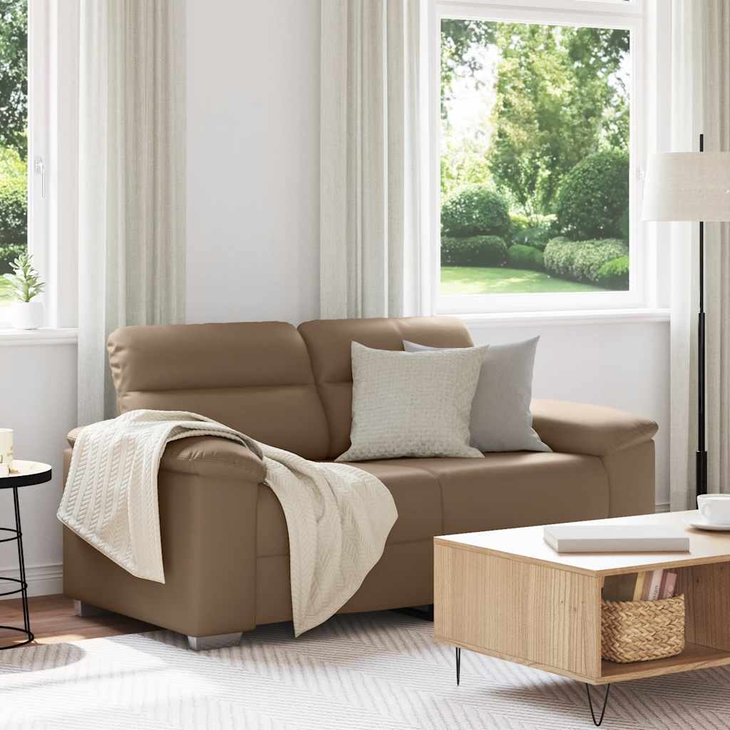 Διθέσιος Καναπές Cappuccino 160x81x84 εκ. από Συνθετικό Δέρμα