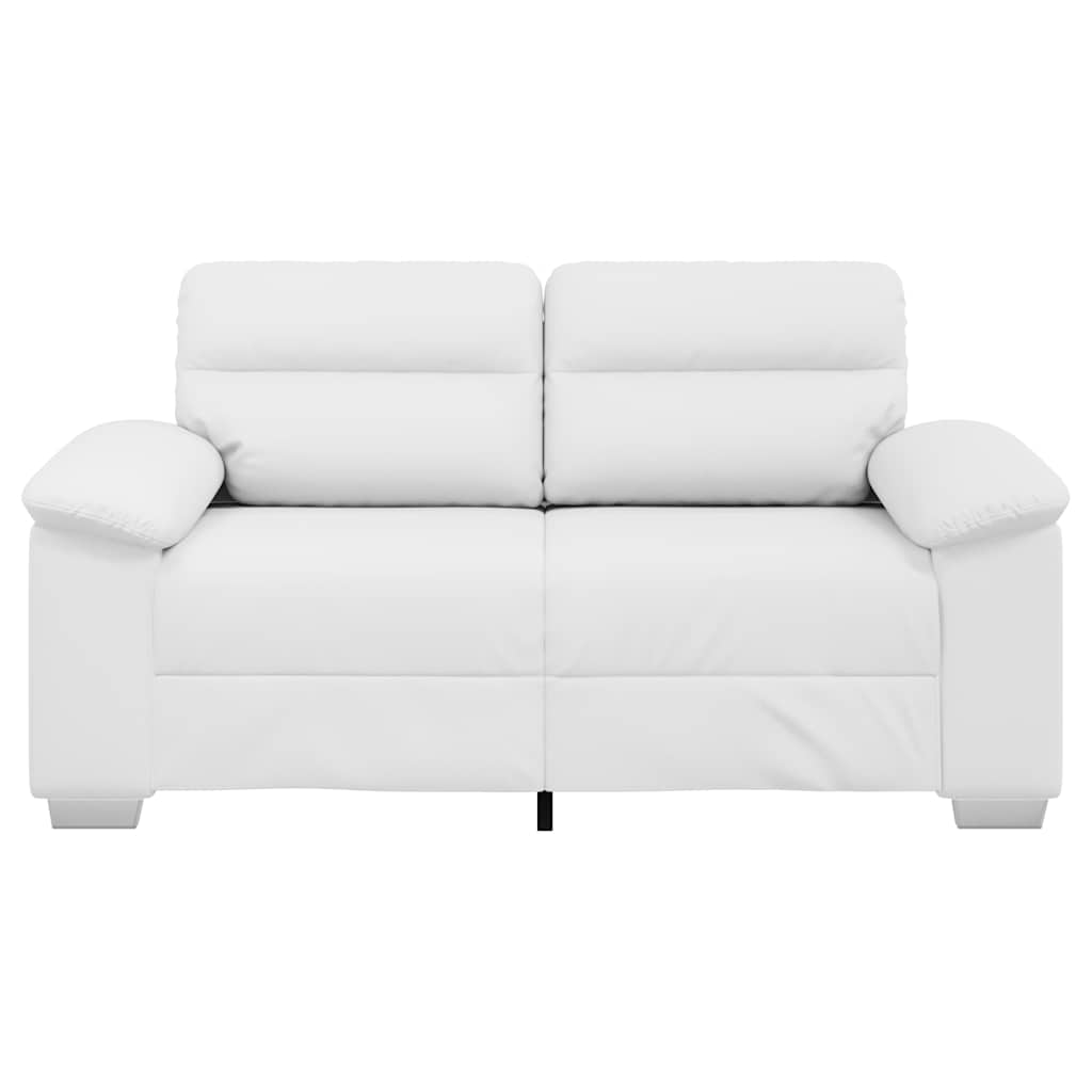 Διθέσιος Καναπές Λευκός 160x81x84 εκ. από Συνθετικό Δέρμα