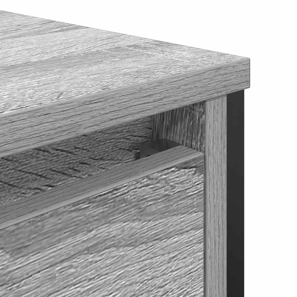 ντουλάπι νιπτήρα μπάνιου με συρτάρια γκρι Sonoma 90x34,5x60 εκ.