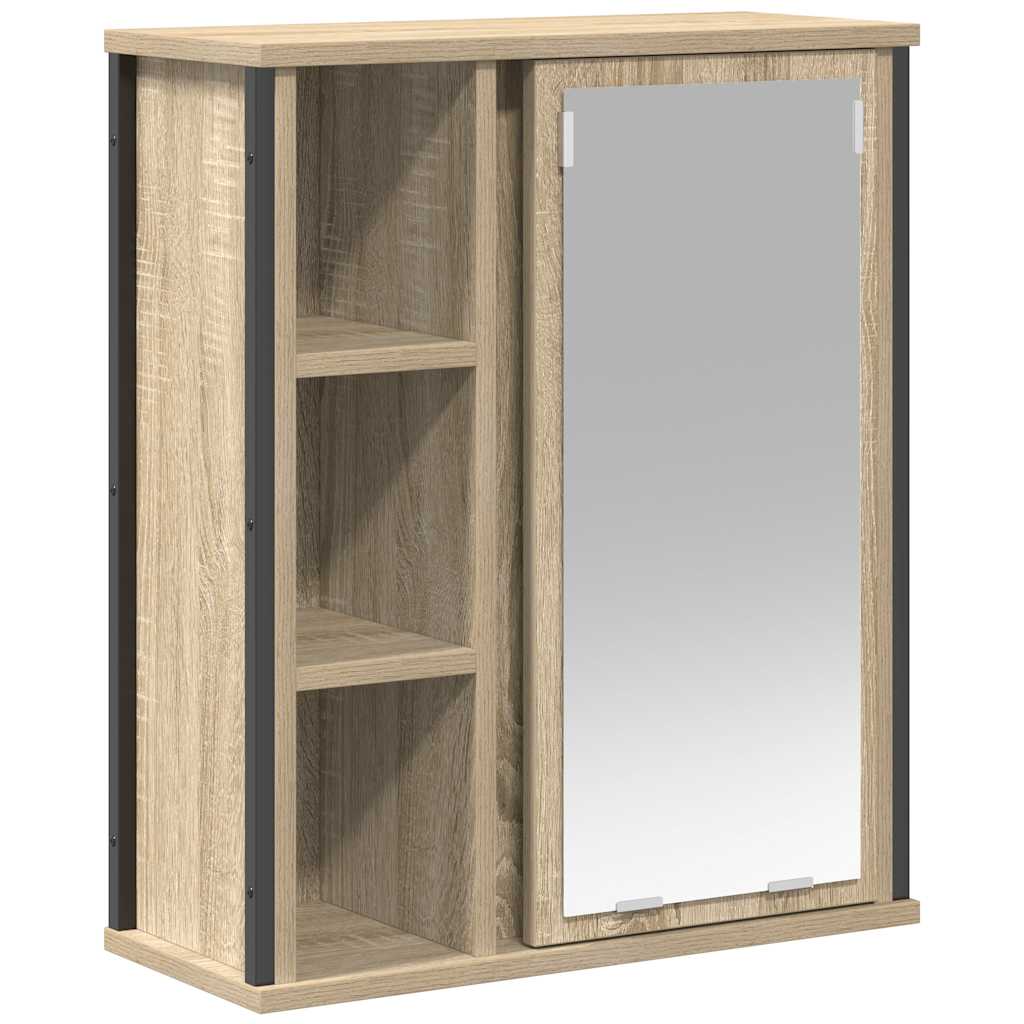 Ντουλάπι Μπάνιου με Καθρέφτη Sonoma δρυς 50x21x60 εκ.
