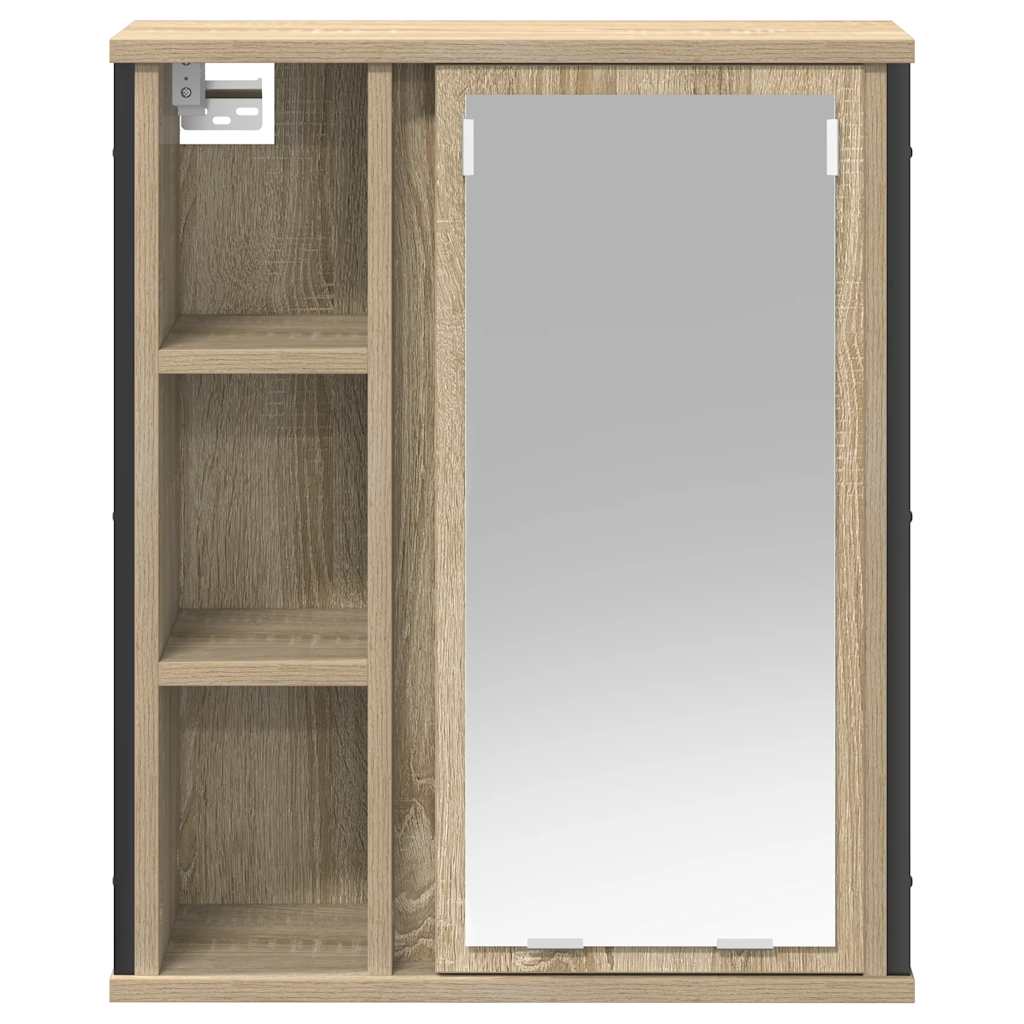 Ντουλάπι Μπάνιου με Καθρέφτη Sonoma δρυς 50x21x60 εκ.