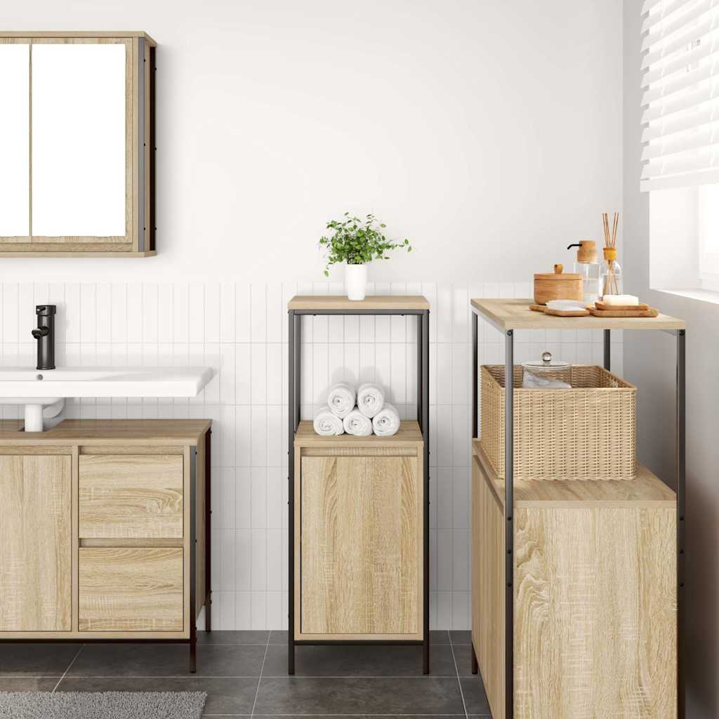 Ντουλάπι μπάνιου με ράφια Sonoma δρυς 36x35x95 εκ.