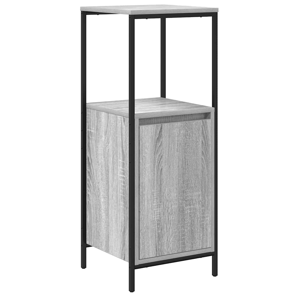 Ντουλάπι Μπάνιου με Καθρέφτη Γκρι Sonoma 36x35x95 εκ.
