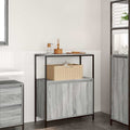 Ντουλάπι μπάνιου με ράφια Γκρι Sonoma 76,5x35x95 εκ.