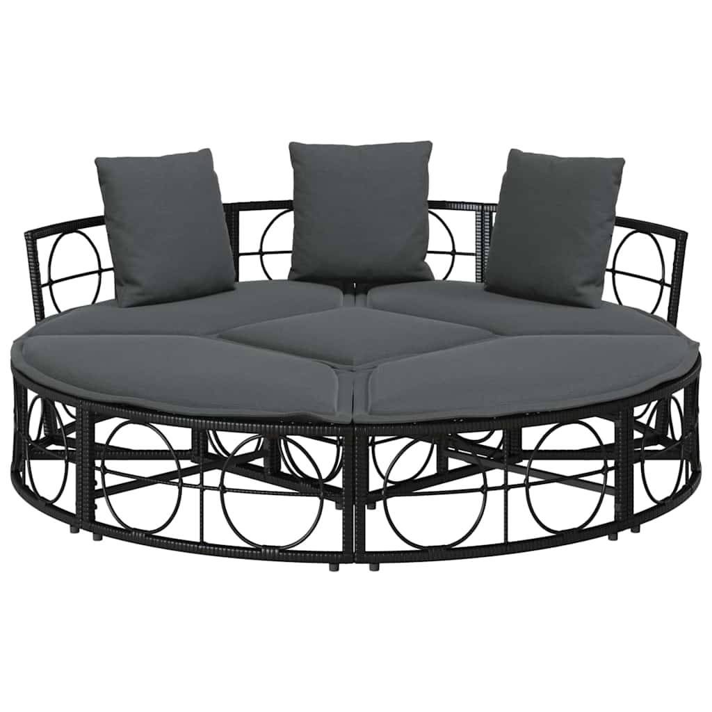 Εξωτερική Lounge κρεβάτι χωρίς θόλο Μαύρο πολυ μπαστούνι