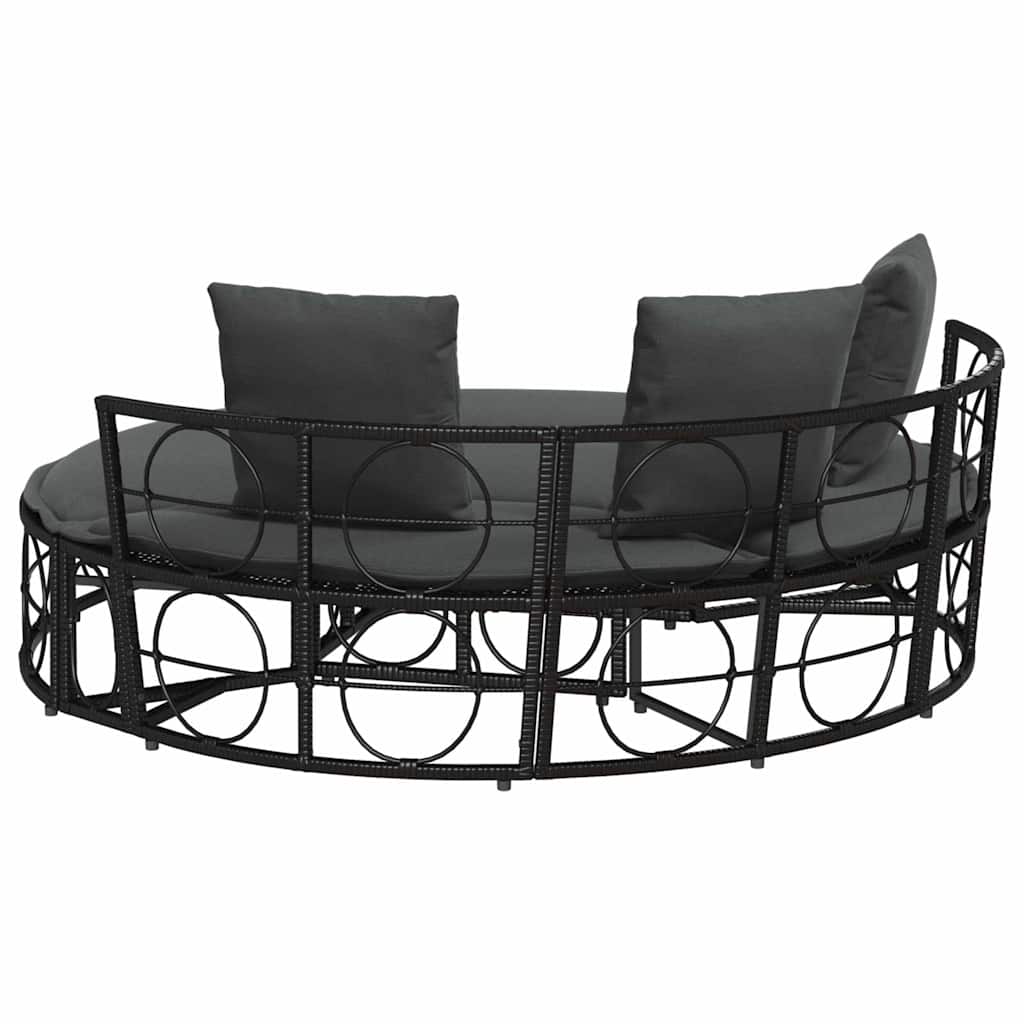 Εξωτερική Lounge κρεβάτι χωρίς θόλο Μαύρο πολυ μπαστούνι