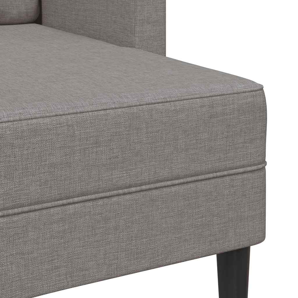 2θέσιος καναπές με καναπέ σε σχήμα L Taupe 125 εκ. ύφασμα