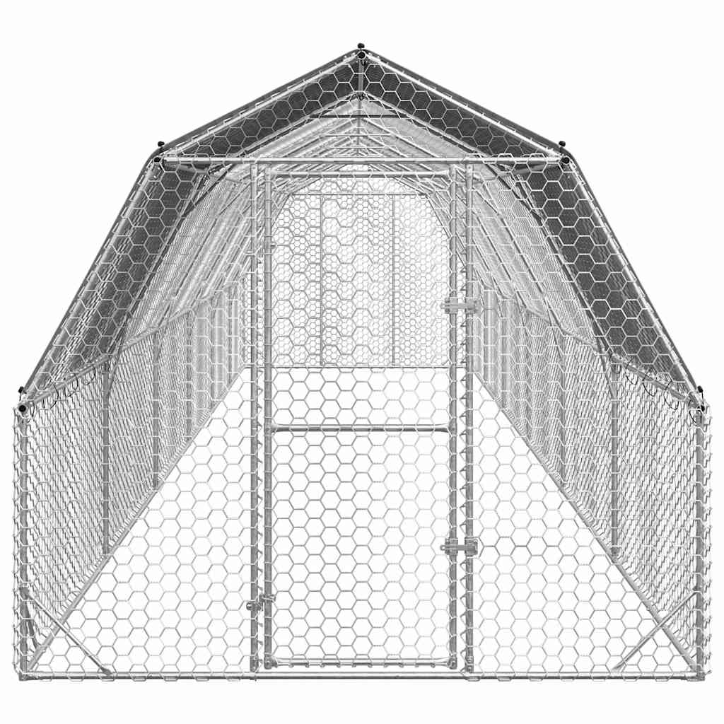 Τρέξιμο για κοτόπουλα με οροφή 2,5x12x2,25 μ. από Γαλβ. Χάλυβα