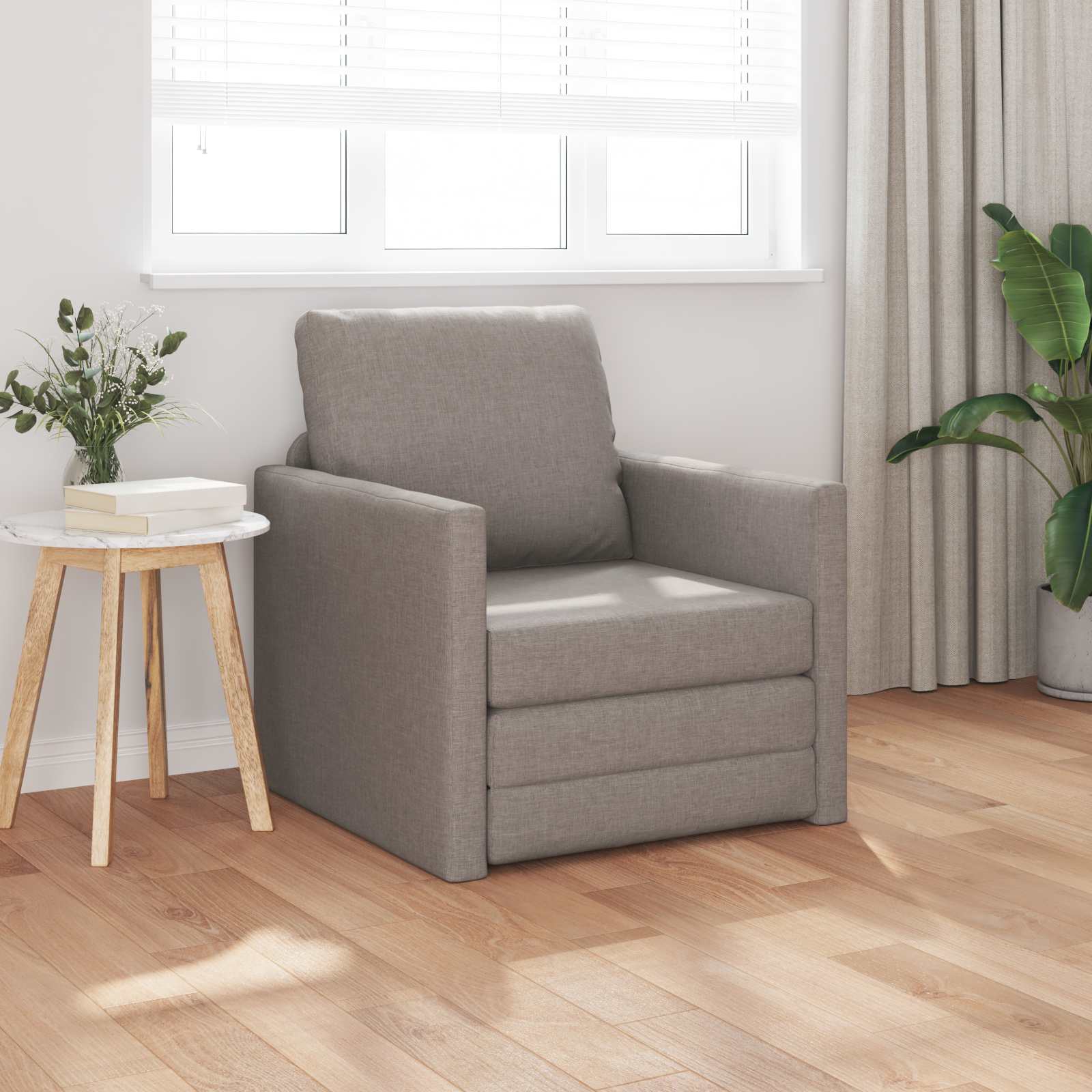 Κρεβάτι καναπές Taupe 74 x 77 x 81 εκ. ύφασμα