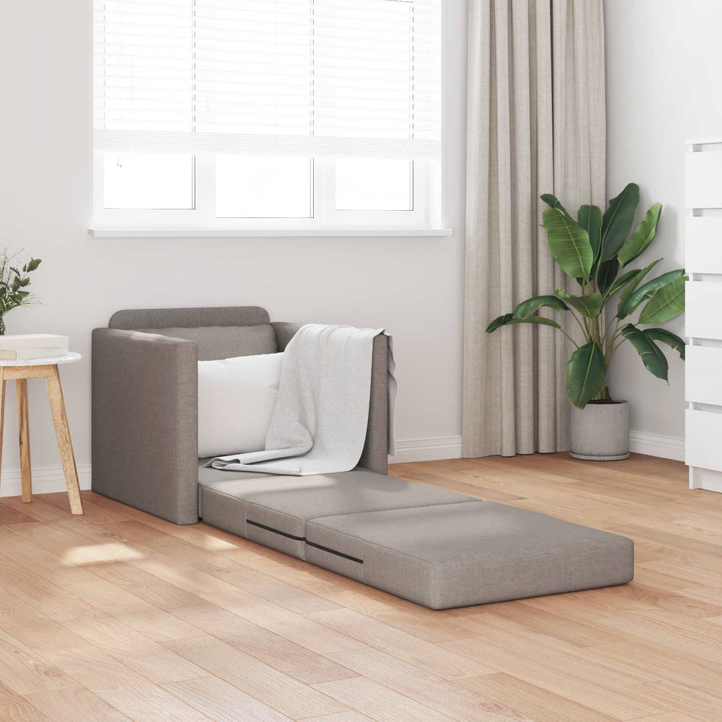 Κρεβάτι καναπές Taupe 74 x 77 x 81 εκ. ύφασμα