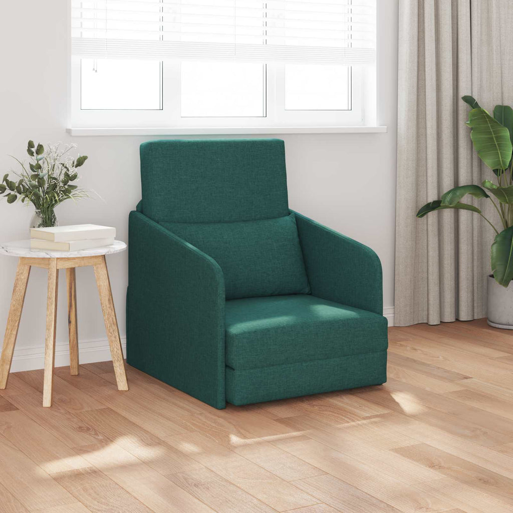 Κρεβάτι καναπές Σκούρο Πράσινο 65 x 80 x 83 εκ. ύφασμα