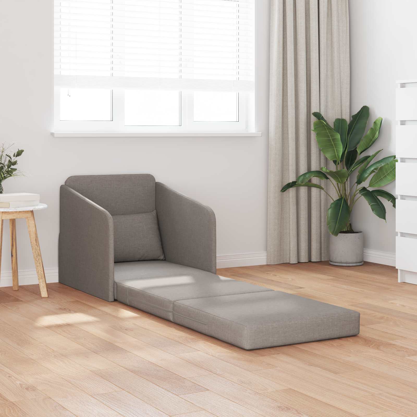 Κρεβάτι καναπές Taupe 65 x 80 x 83 εκ. ύφασμα