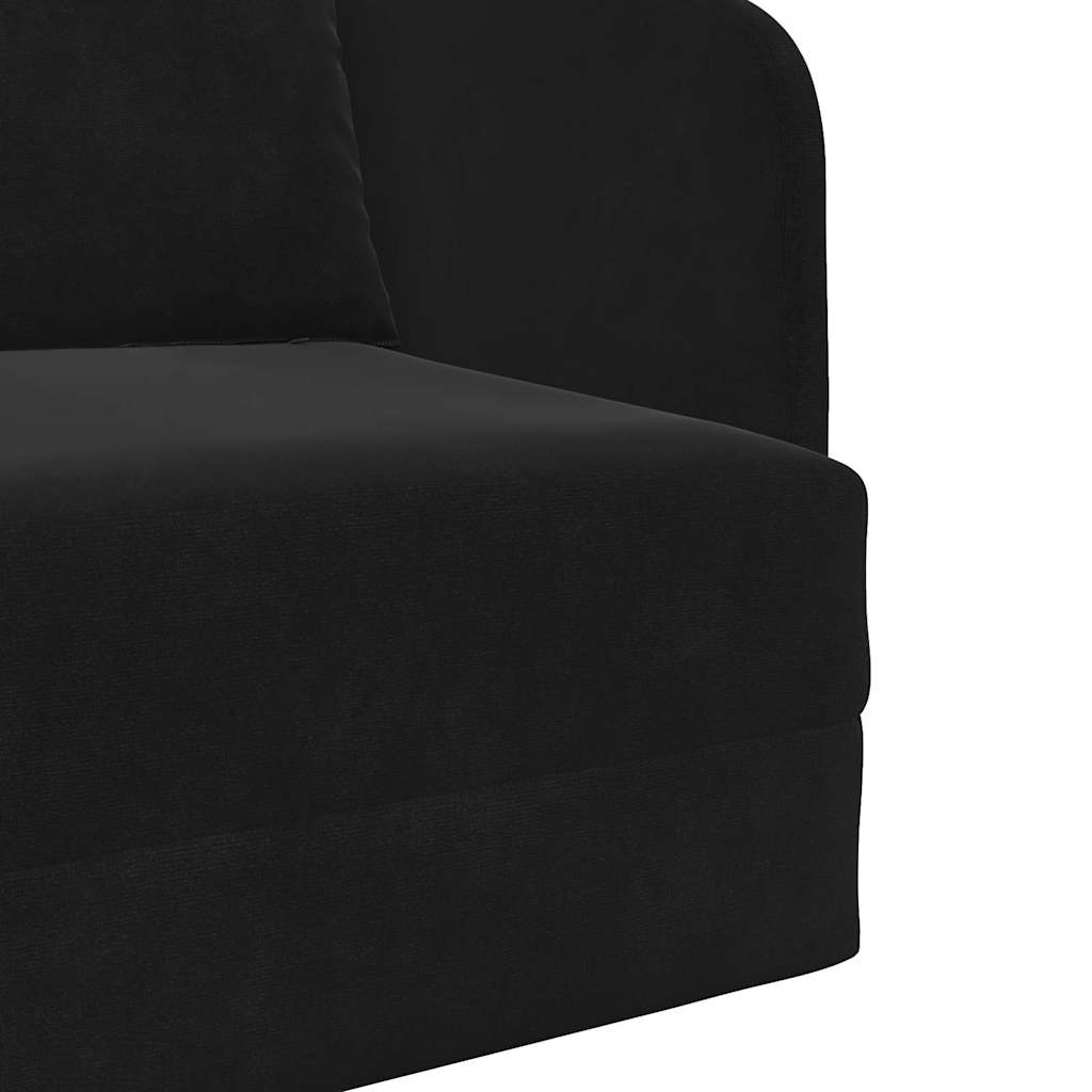 Κρεβάτι καναπές Μαύρο 65 x 80 x 83 εκ. Βελούδο