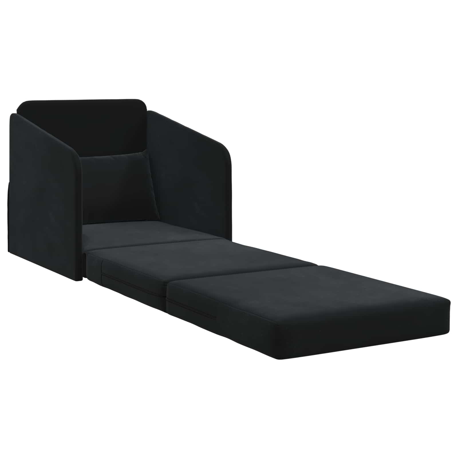 Κρεβάτι καναπές Μαύρο 65 x 80 x 83 εκ. Βελούδο