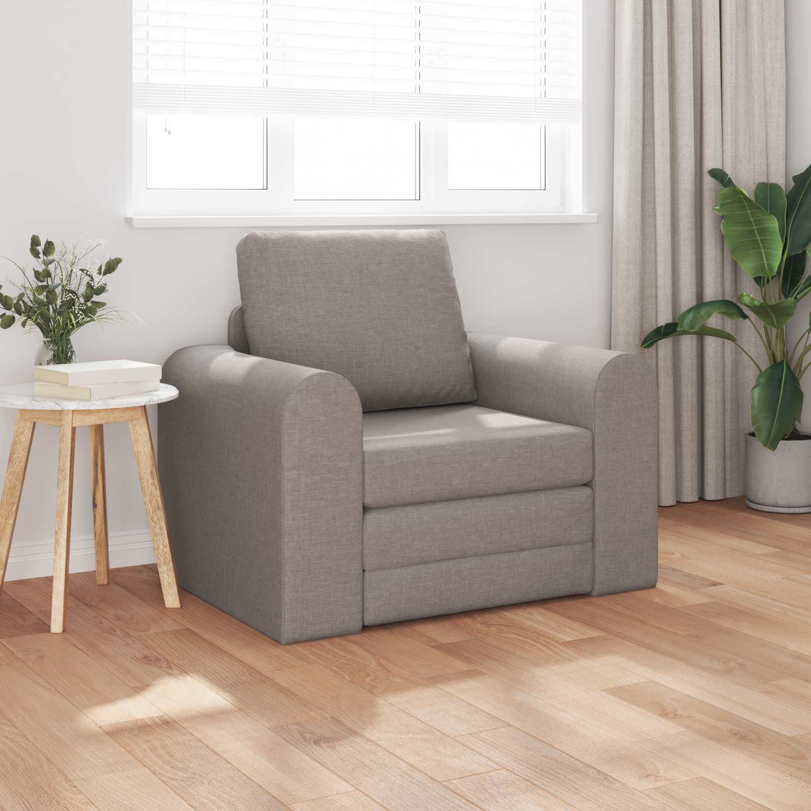 Κρεβάτι καναπές Taupe 98 x 71 x 83 εκ. ύφασμα