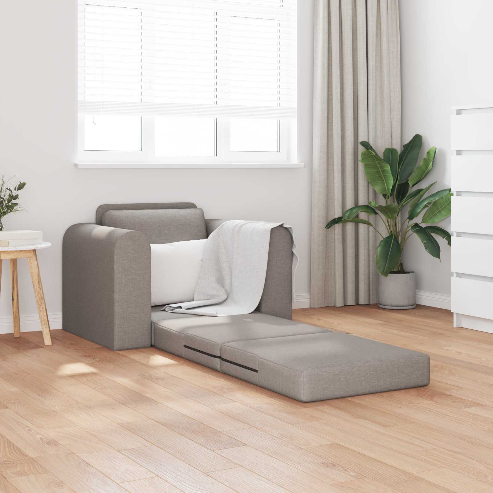 Κρεβάτι καναπές Taupe 98 x 71 x 83 εκ. ύφασμα
